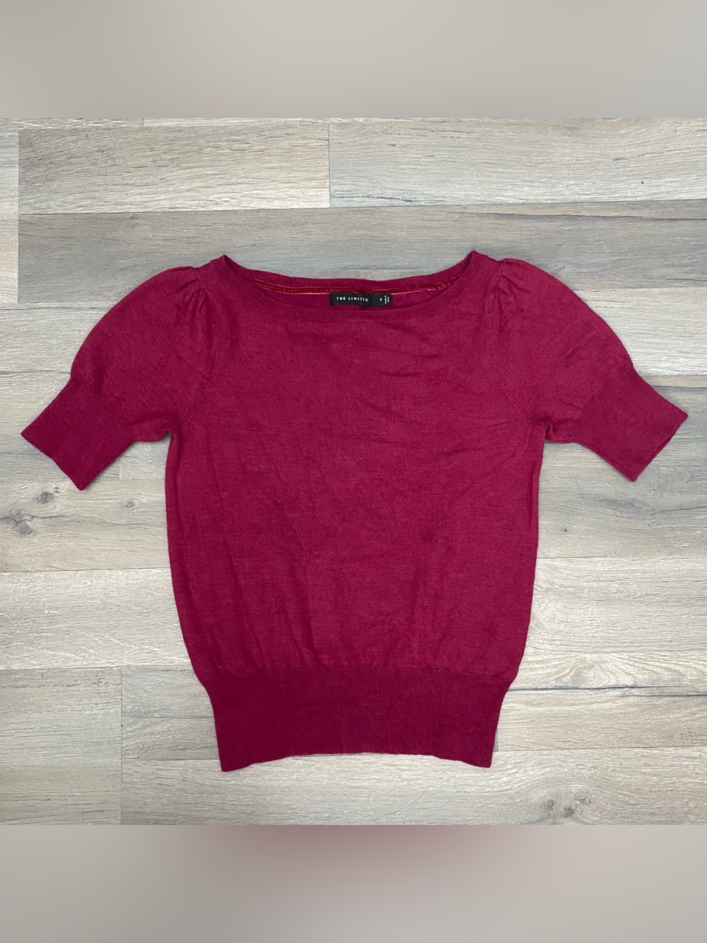 Y2K The Limited Size S Wool Blend Pink Puff Sleeve Sweater